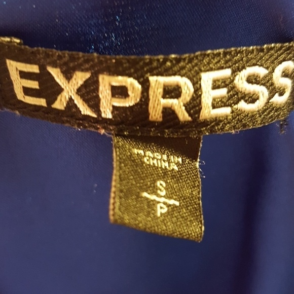 EXPRESS Lined Blue Dress, Size S - Picture 6 of 7